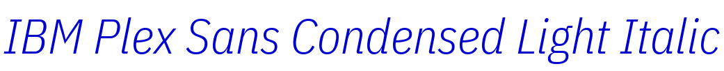 IBM Plex Sans Condensed Light Italic 字体